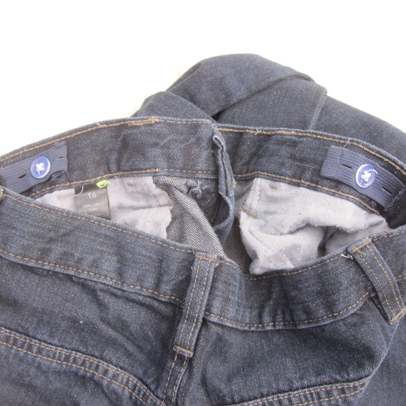 boys size 16 dark blue adjustable waist jeans - Picture 5 of 6